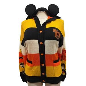 Hot Topic Plus Size 2 Disney Mickey Mouse Halloween Hooded Cardigan w/Ears 2X